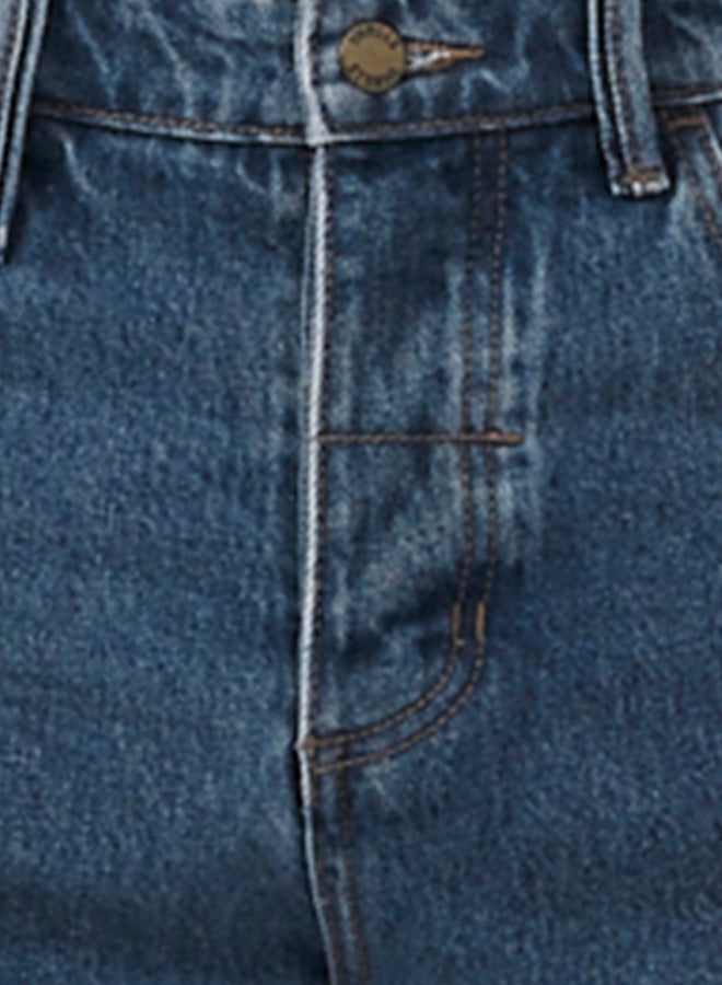 Chopped Hem Denim Short - Highway Blue