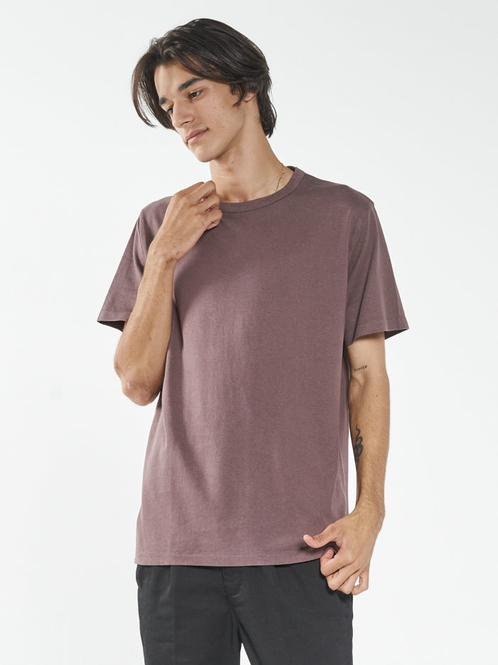 Hemp Thrills Embro Merch Fit Tee - Plum
