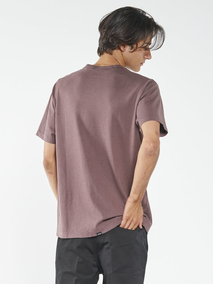 Hemp Thrills Embro Merch Fit Tee - Plum