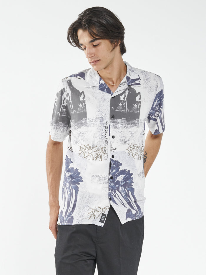 In Order & Disorder Bowling Shirt - White