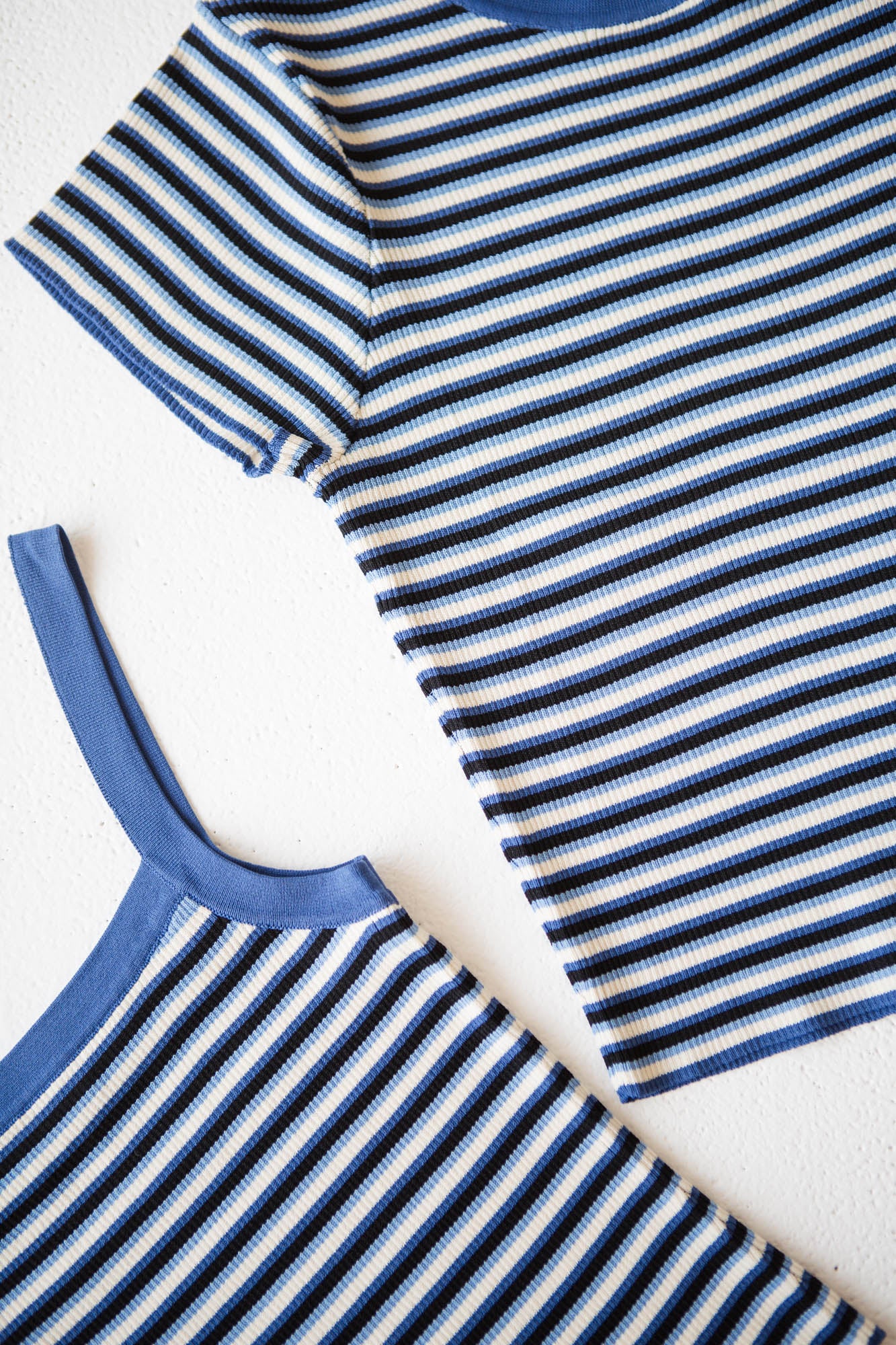 Only You Knit Baby Crop Tee - Blue