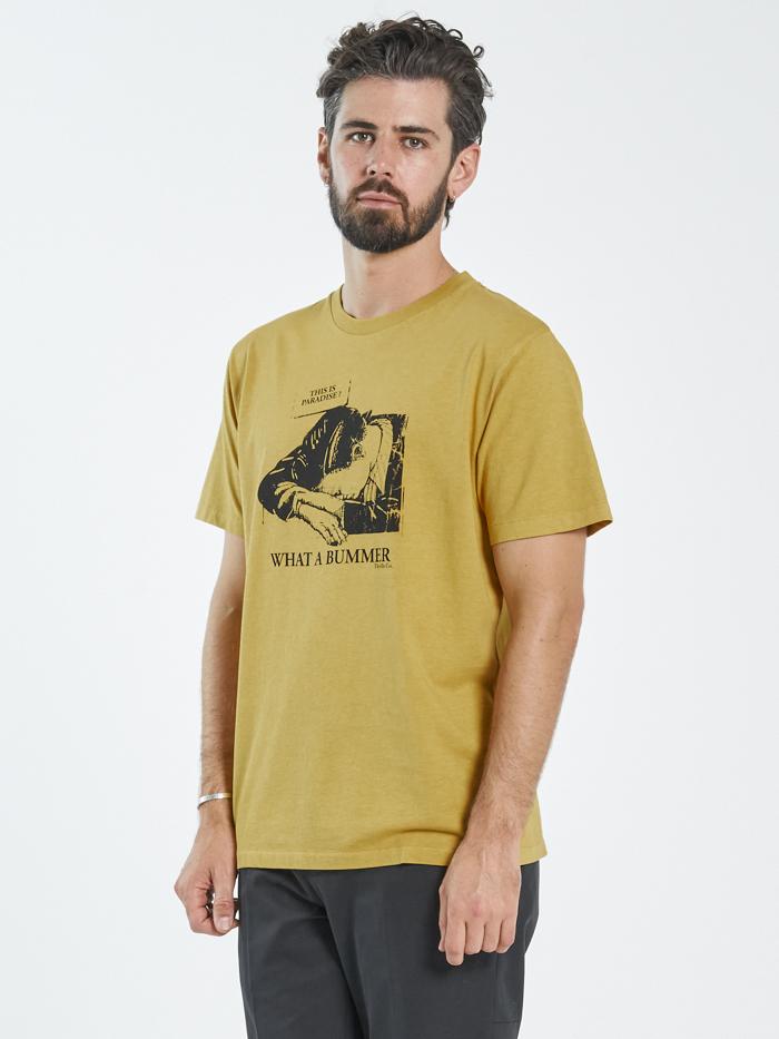 What A Bummer Merch Fit Tee - Mineral Yellow