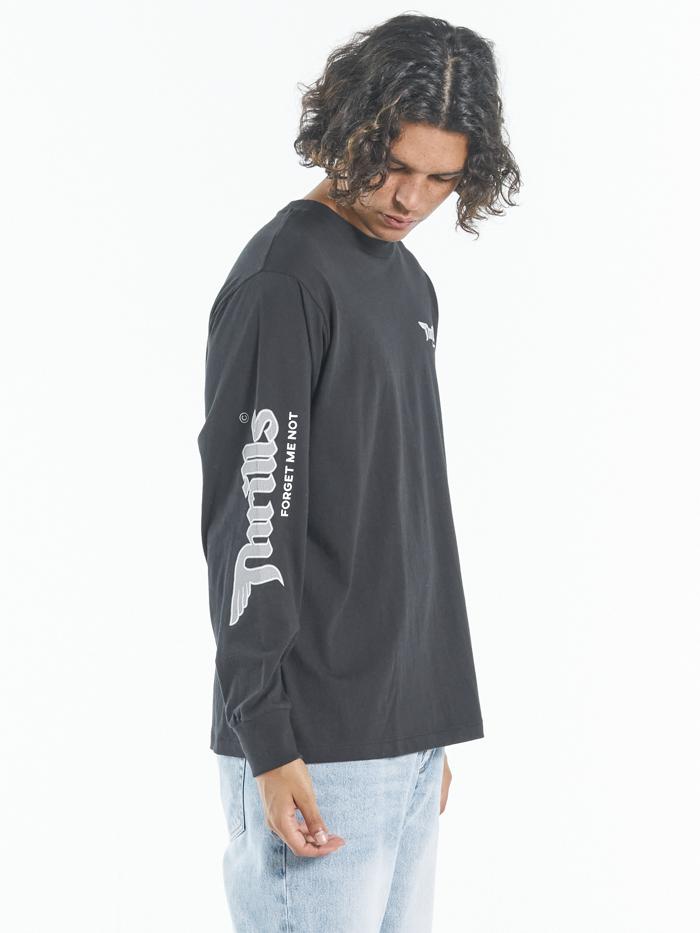 Forget Me Not Merch Fit Long Sleeve Tee - Black