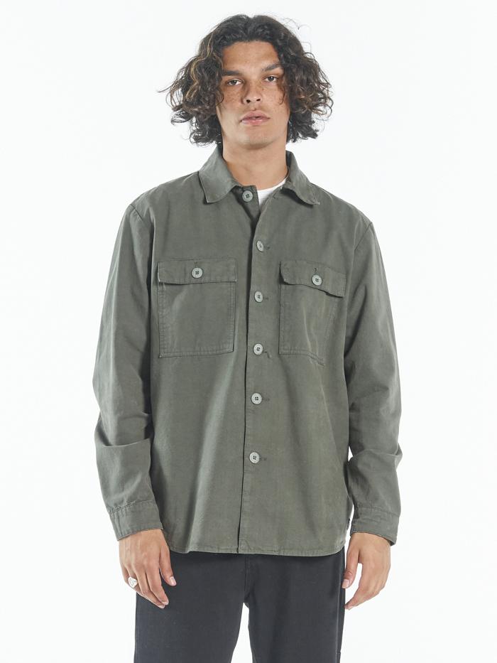 Green hot sale mens overshirt