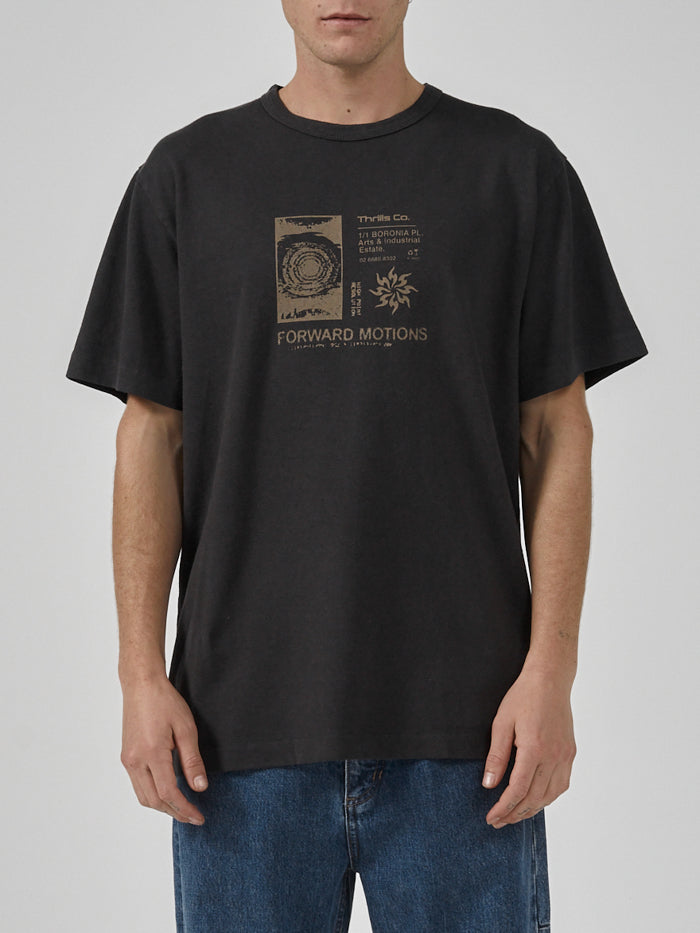 Hemp Forward Motions Merch Fit Tee - Dark Charcoal