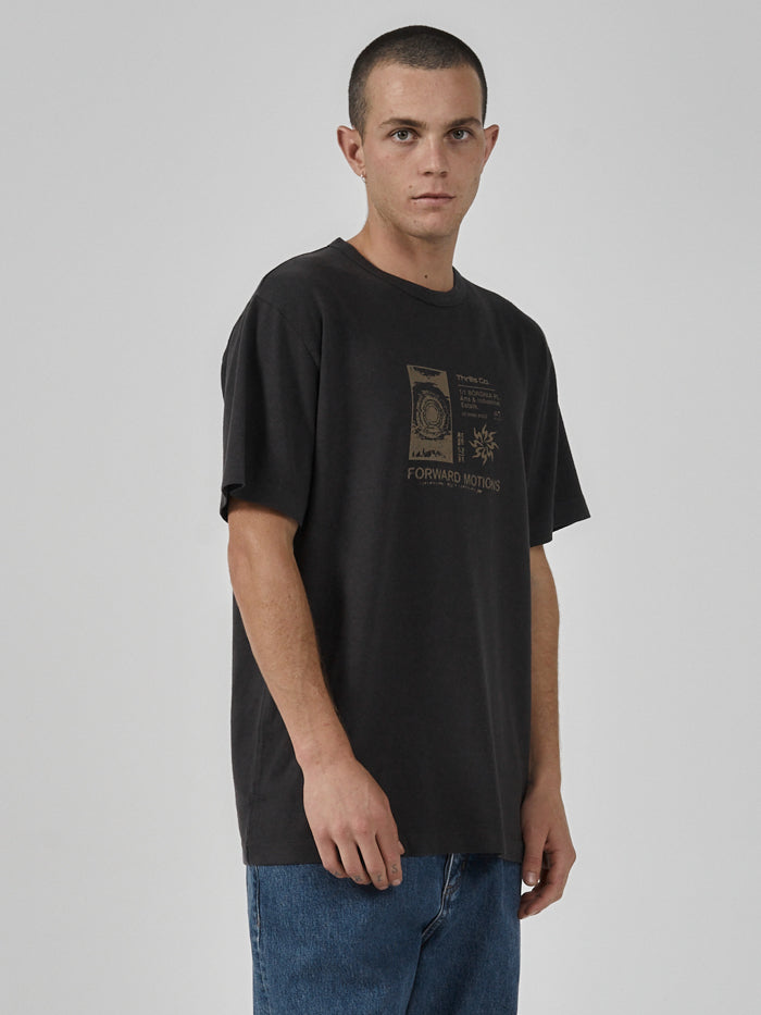 Hemp Forward Motions Merch Fit Tee - Dark Charcoal