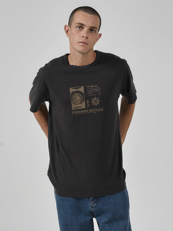 Hemp Forward Motions Merch Fit Tee - Dark Charcoal