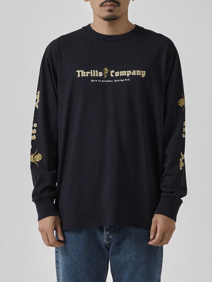 Between Two Thorns Merch Fit Long Sleeve Tee - Dark Navy