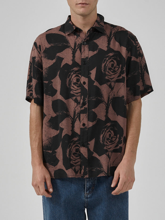 The Paradox of Paradise Bowling Shirt - Black