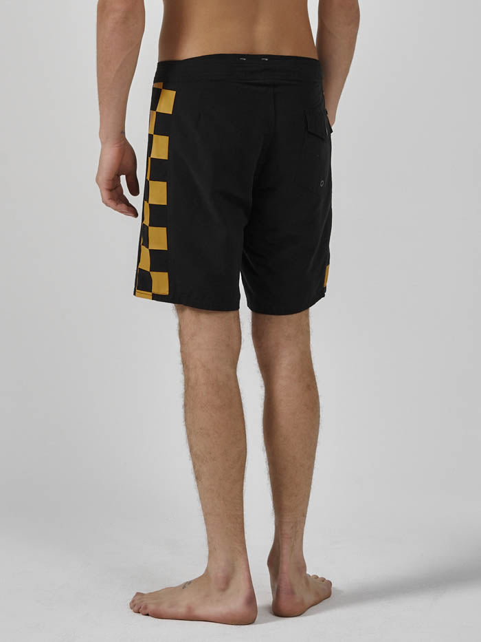 El Sol Check Boardshort - Black