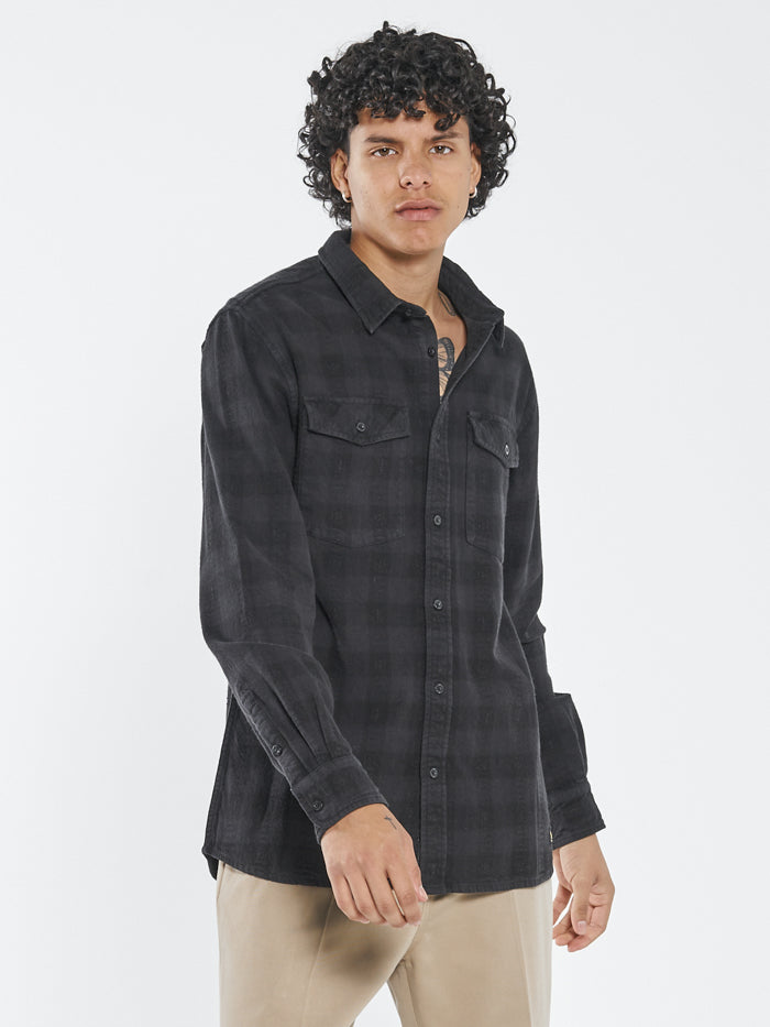 Liste Long Sleeve Flannel - Black