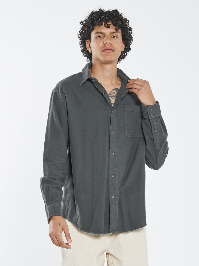 Ops Oversized Long Sleeve Flannel Shirt - Deep Forest