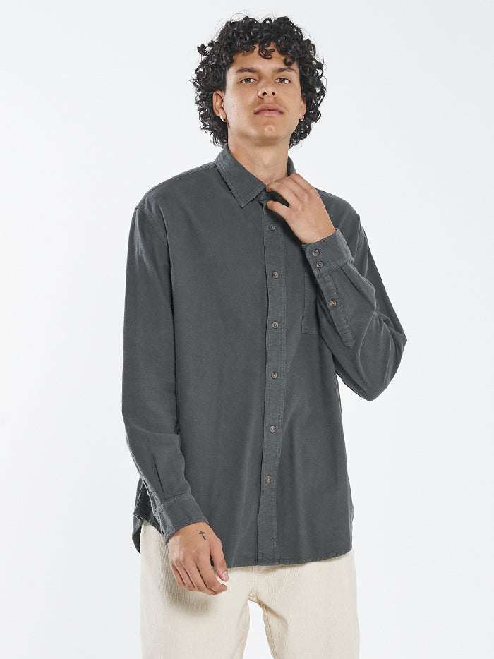 Ops Oversized Long Sleeve Flannel Shirt - Deep Forest