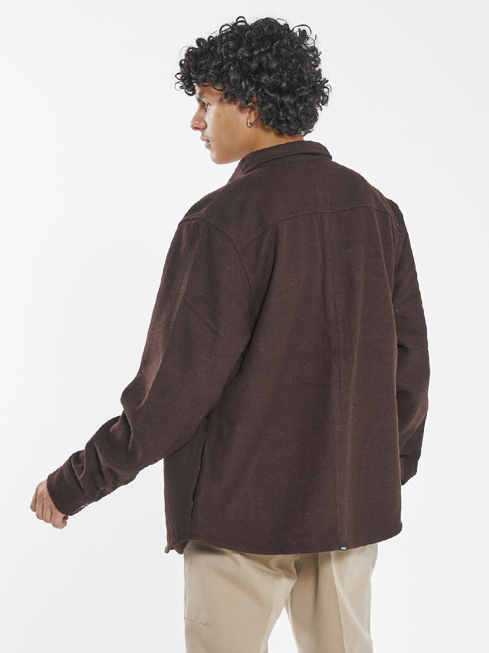 Paradise In Ruins Overshirt - Postal Brown