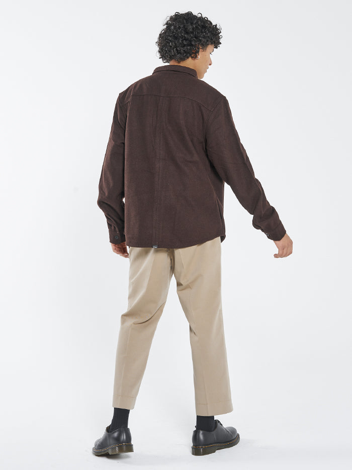 Paradise In Ruins Overshirt - Postal Brown