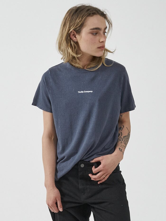 Infantry Hemp Relax Fit Tee - Marine Blue