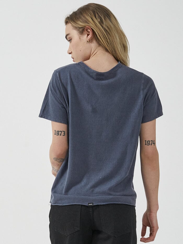 Infantry Hemp Relax Fit Tee - Marine Blue