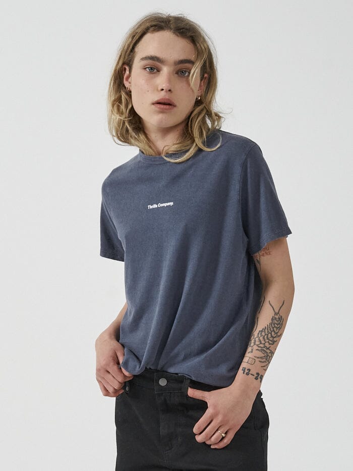 Infantry Hemp Relax Fit Tee - Marine Blue