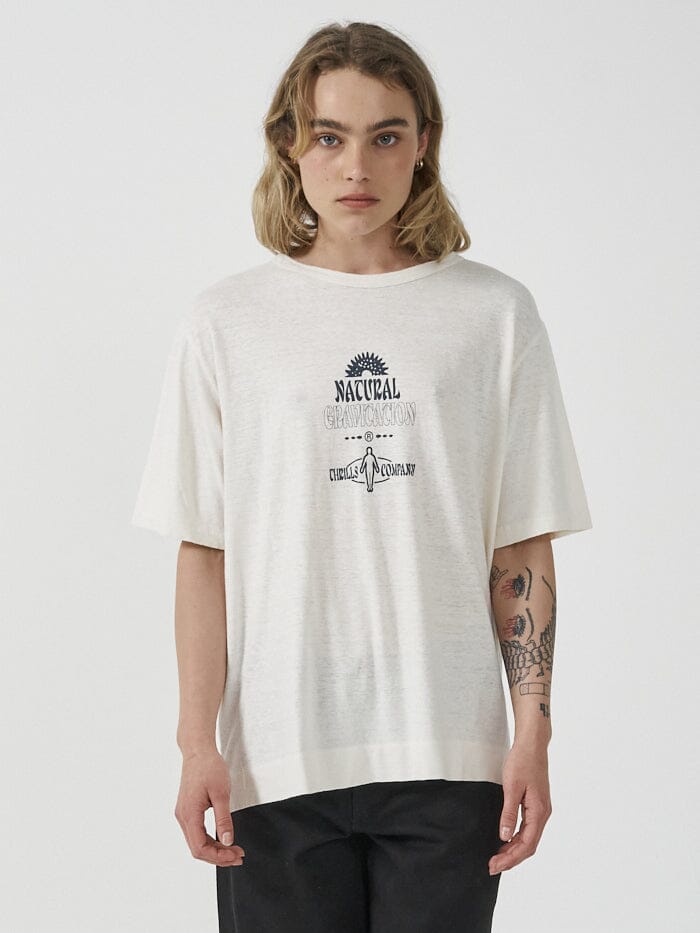 Natural Gravitation Hemp Box Tee - Heritage White