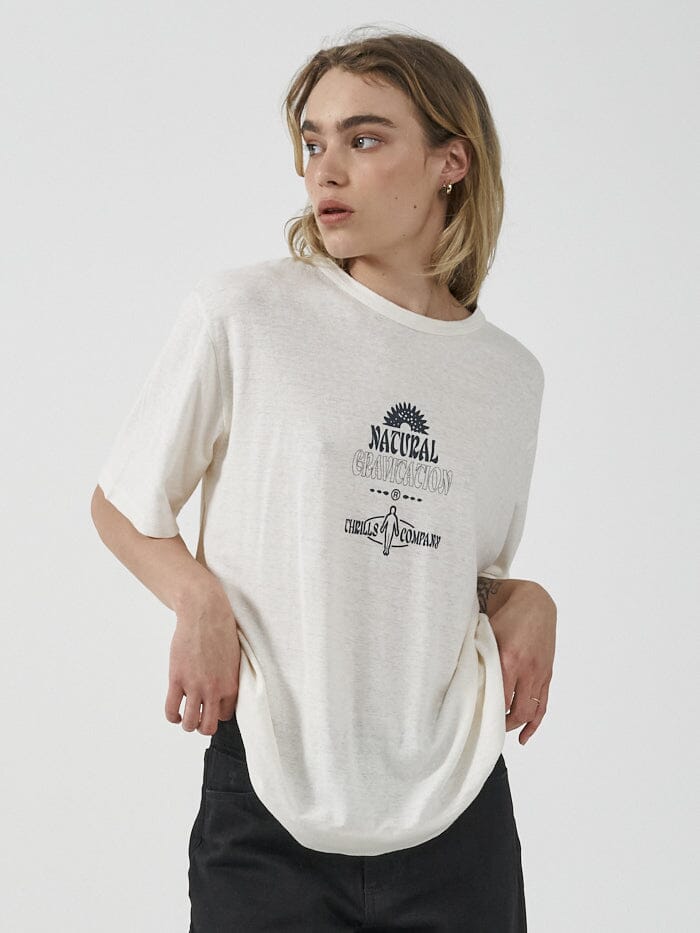 Natural Gravitation Hemp Box Tee - Heritage White