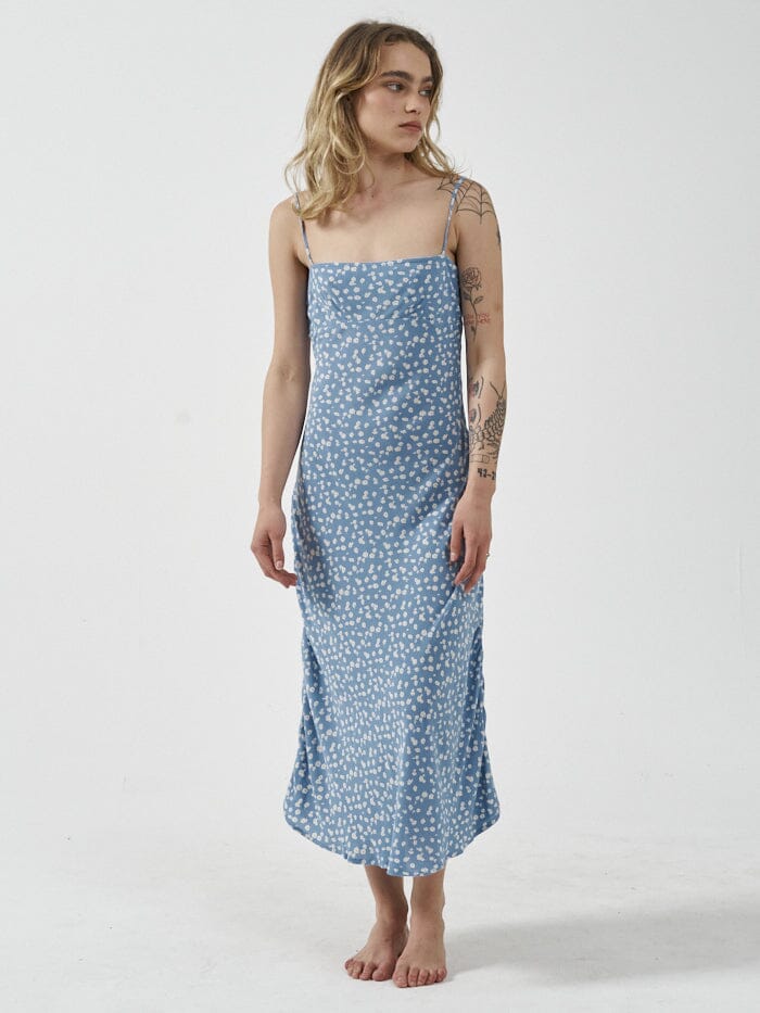 Aster Mid Length Dress - Powder Blue | Thrills Co