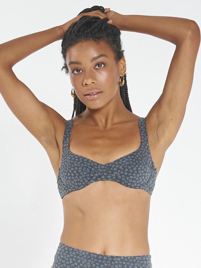 Royal Bloom Underwire Top - Royal Blue