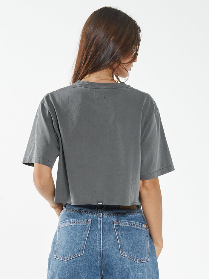 Wings of Paradise Merch Fit Super Crop Tee - Merch Black