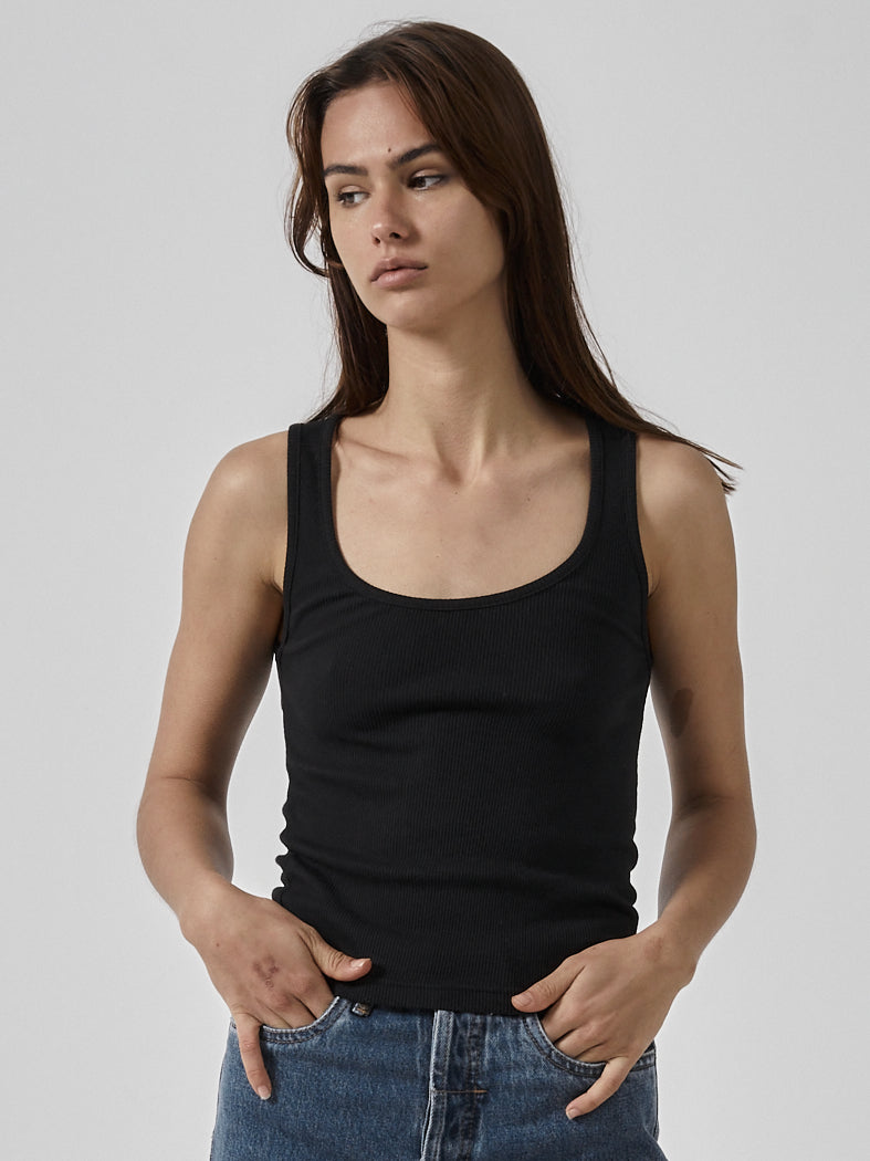 Basic Cotton 100% COTTON Women's Ribbed Tank Top. Proudly Made in