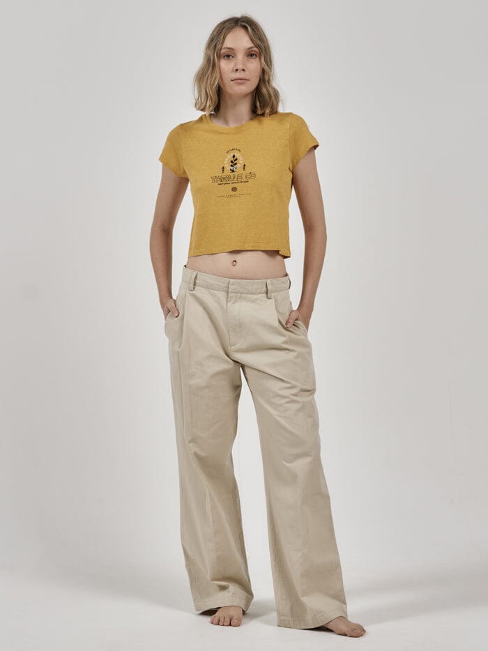 Natural Gravitation Hemp Mini Tee - Mineral Yellow