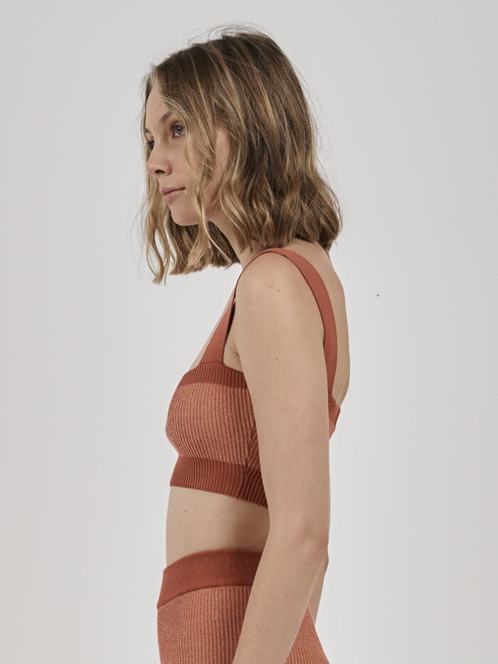 Love Me Not Knit Crop - Dusty Clay