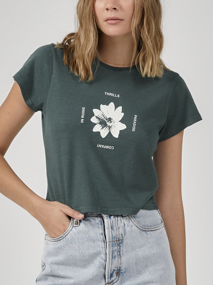 Love Me Not Hemp Mini Tee - Mallard Green