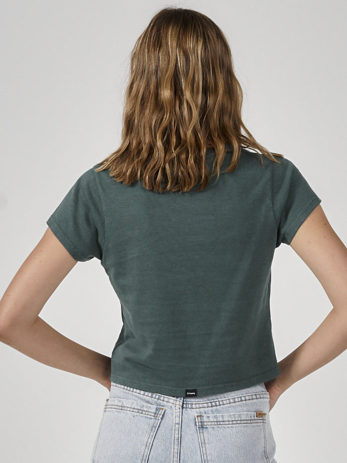 Love Me Not Hemp Mini Tee - Mallard Green