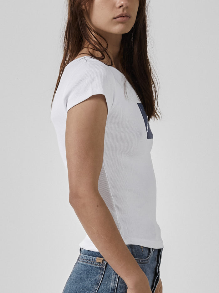 Paradox of Paradise Cap Sleeve Tee - White