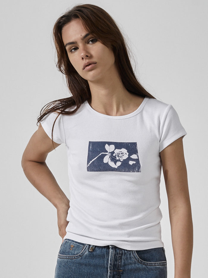 Paradox of Paradise Cap Sleeve Tee - White