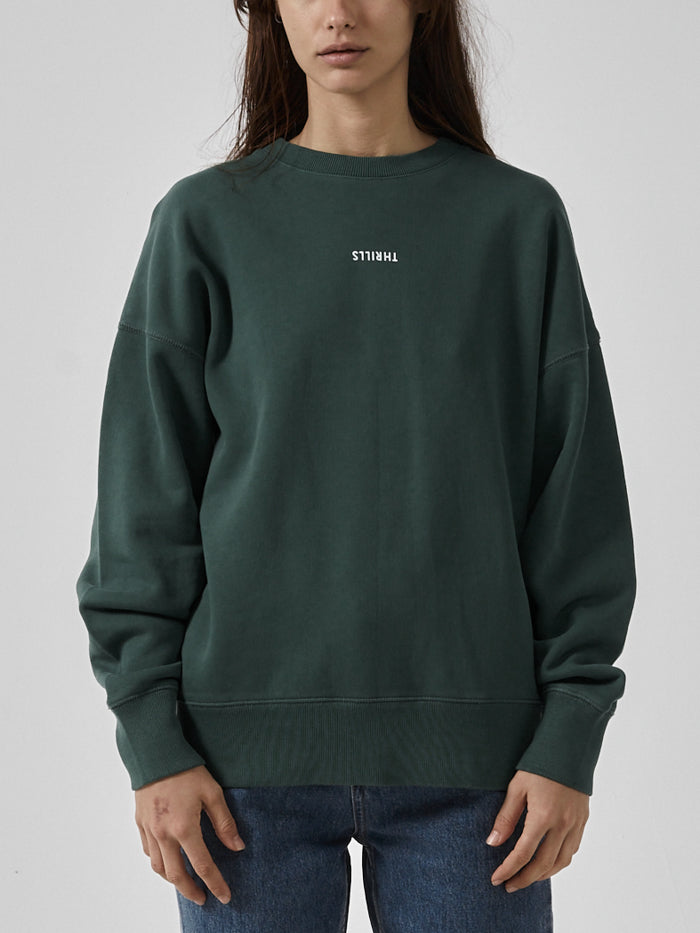 Minimal Thrills Slouch Crew - Mallard Green