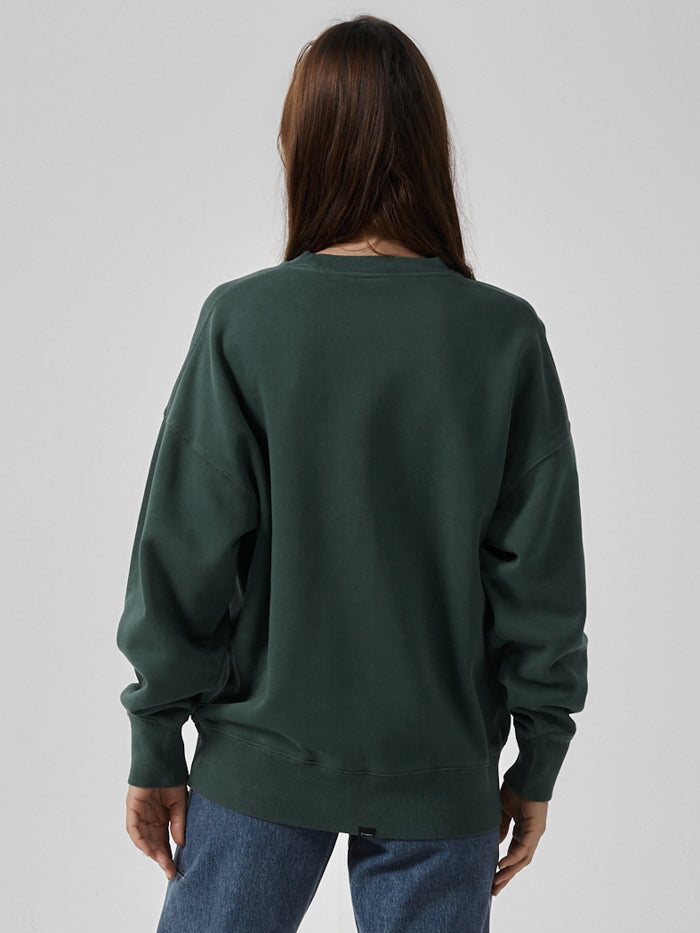 Minimal Thrills Slouch Crew - Mallard Green