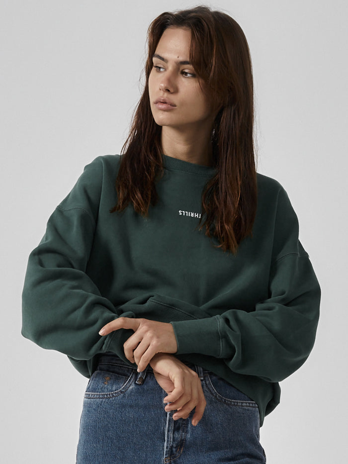 Minimal Thrills Slouch Crew - Mallard Green