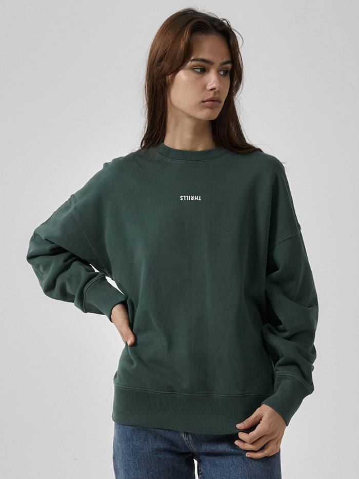 Minimal Thrills Slouch Crew - Mallard Green