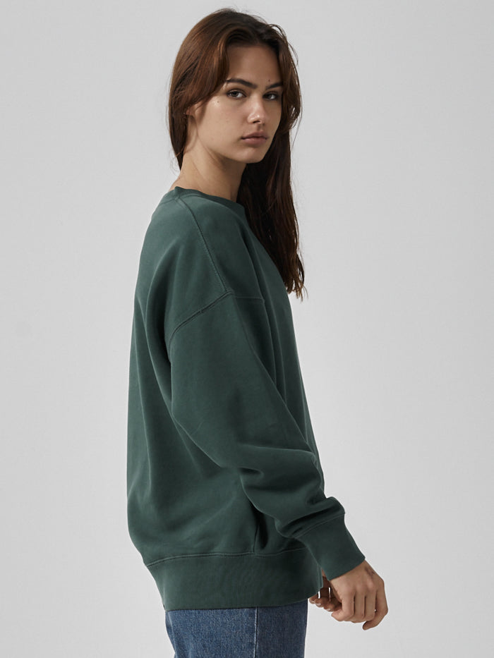 Minimal Thrills Slouch Crew - Mallard Green