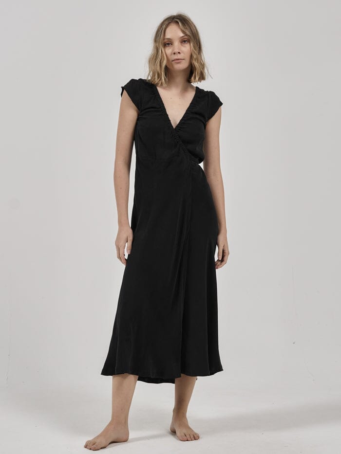 Indra Wrap Dress - Antique Black