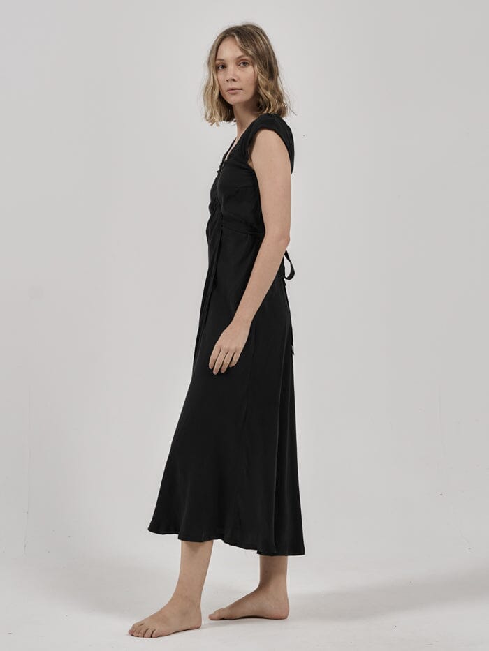 Indra Wrap Dress - Antique Black