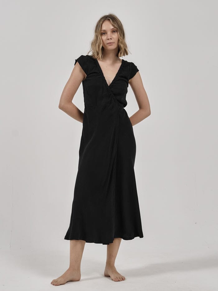 Indra Wrap Dress - Antique Black