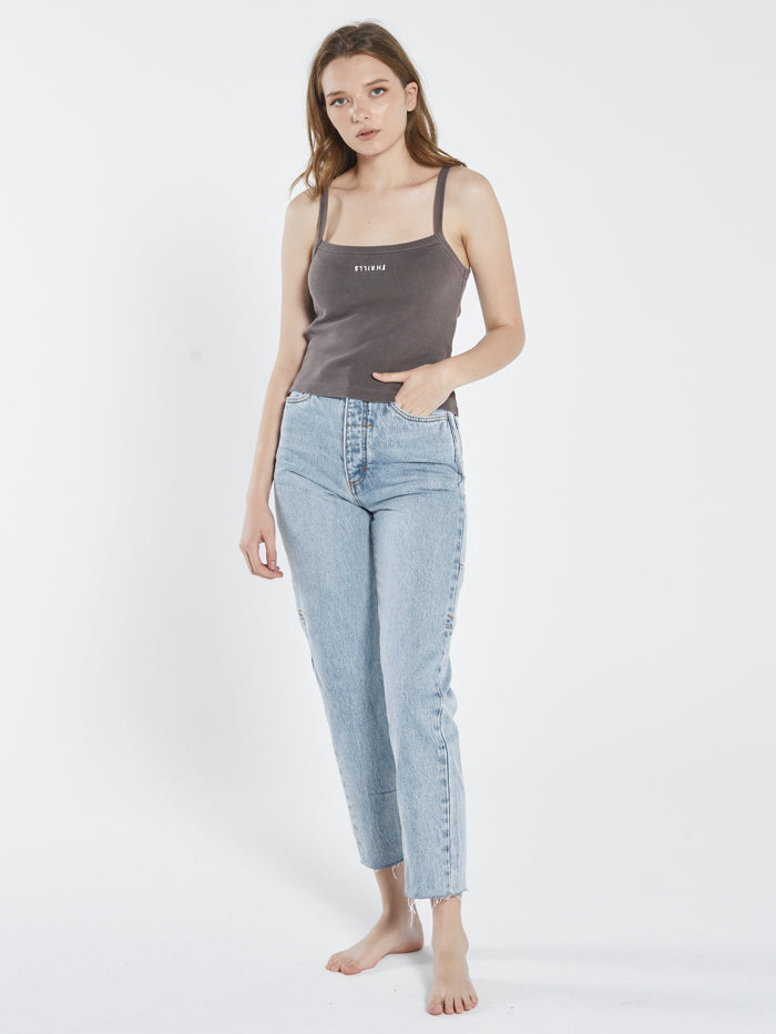 Minimal Thrills Rib Singlet - Plum