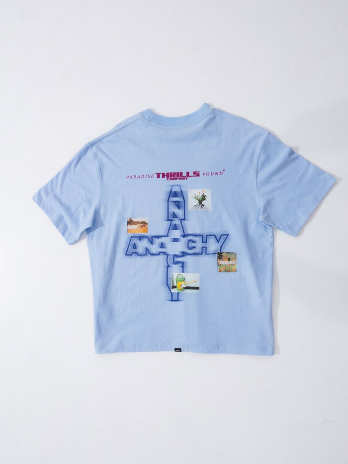 Found Paradise Oversize Box Crop Tee - Placid Blue