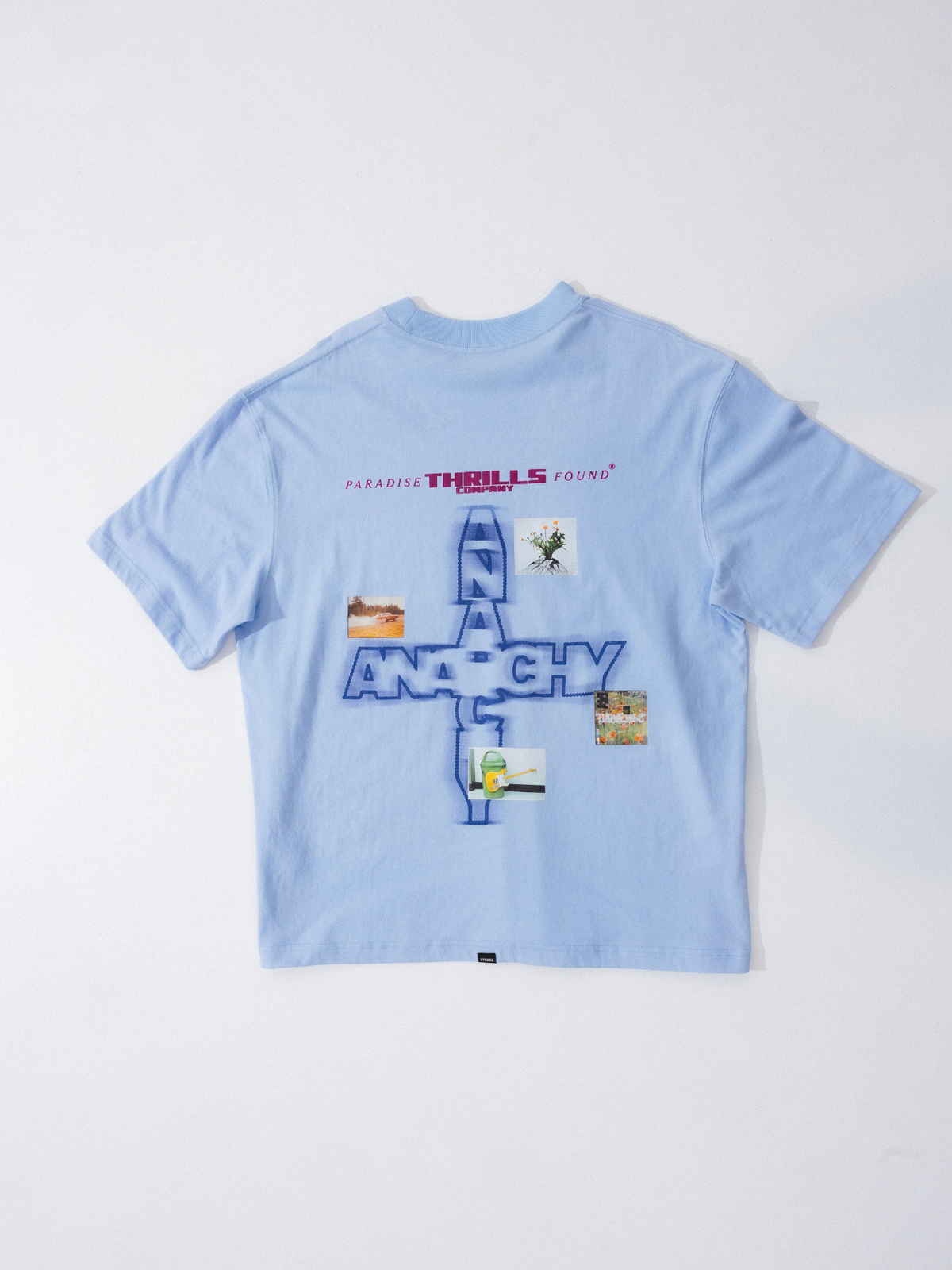 Found Paradise Oversize Box Crop Tee - Placid Blue