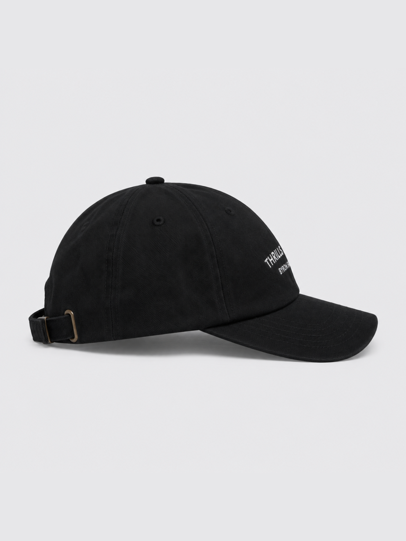 Thrills Co 6 Panel Cap - Washed Black