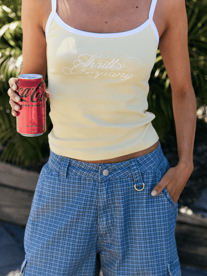Lost Paradise Scoop Neck Tank - Butter