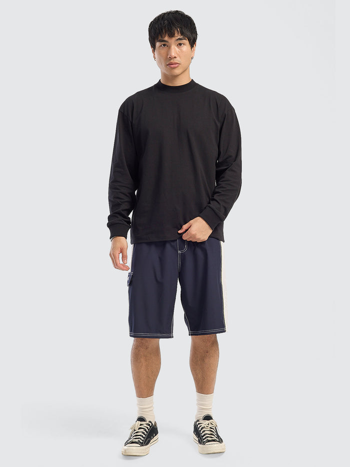 Outcast Elastic Waist Boardshort - Total Eclipse