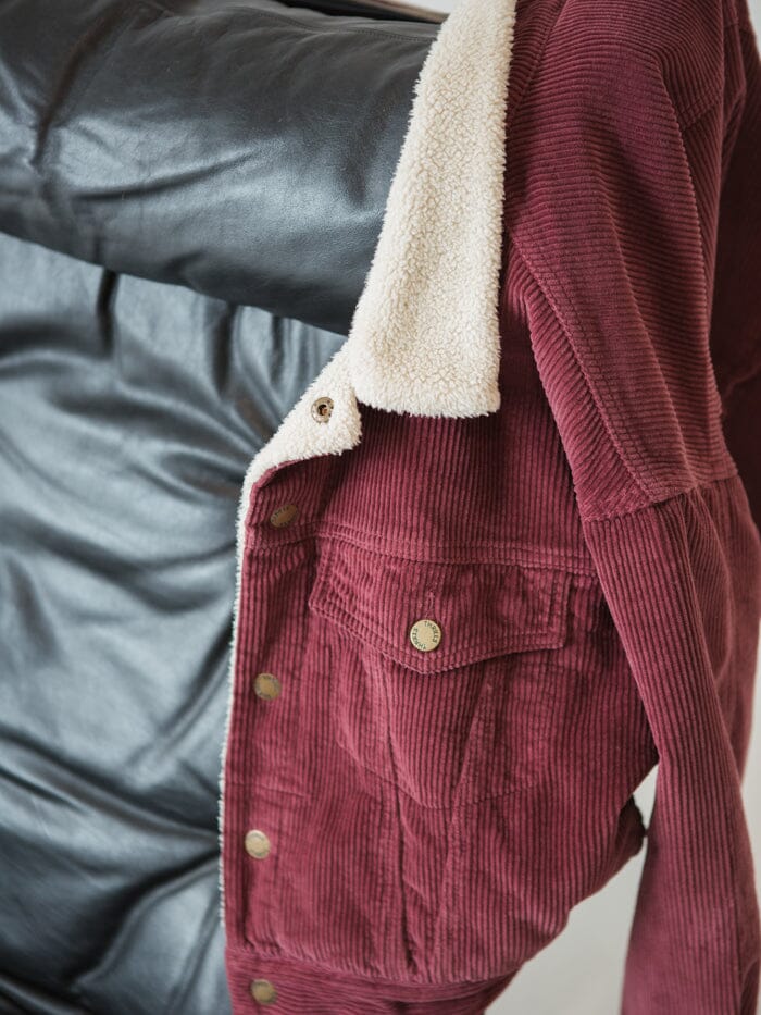 Jodie Cord Jacket - Ruby Wine