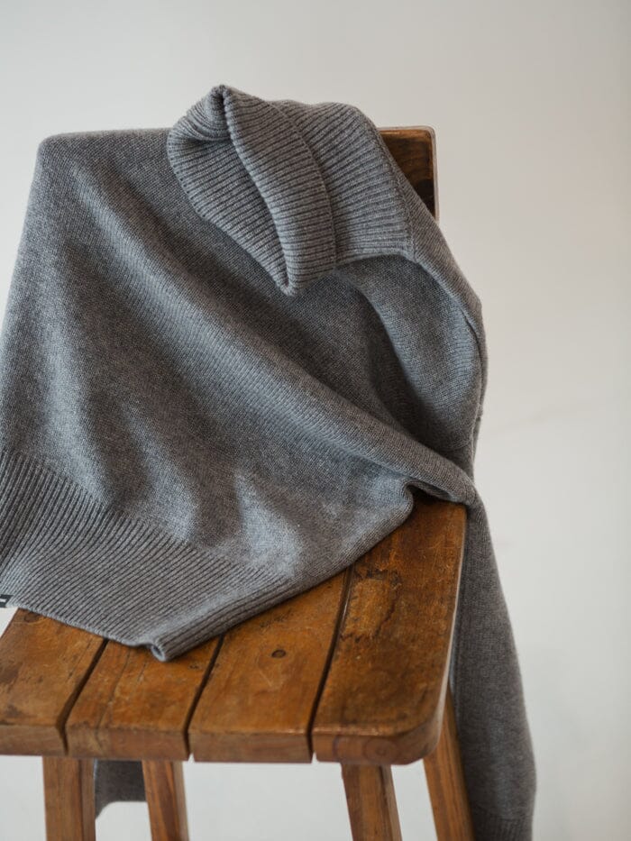 Abby Roll Neck Knit - Steel Grey